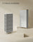 Chest of Drawers - Metal Frame with Fabric Drawers - Dove Grey - Tall and Slim Design