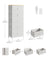 Chest of Drawers - 4-Drawer Slim Design - Fabric - Camel Yellow
