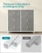 Chest of Drawers - Fabric - Light Grey and White - 6 Drawer Storage Organizer with Wooden Front and Top