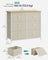 Storage Organiser Unit - Fabric - Rustic Brown and Black - 6 Drawers with Wooden Front and Top