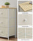 Storage Organiser Unit - Fabric - Rustic Brown and Black - 6 Drawers with Wooden Front and Top