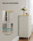 Storage Organiser Unit - Fabric - Rustic Brown and Black - 6 Drawers with Wooden Front and Top