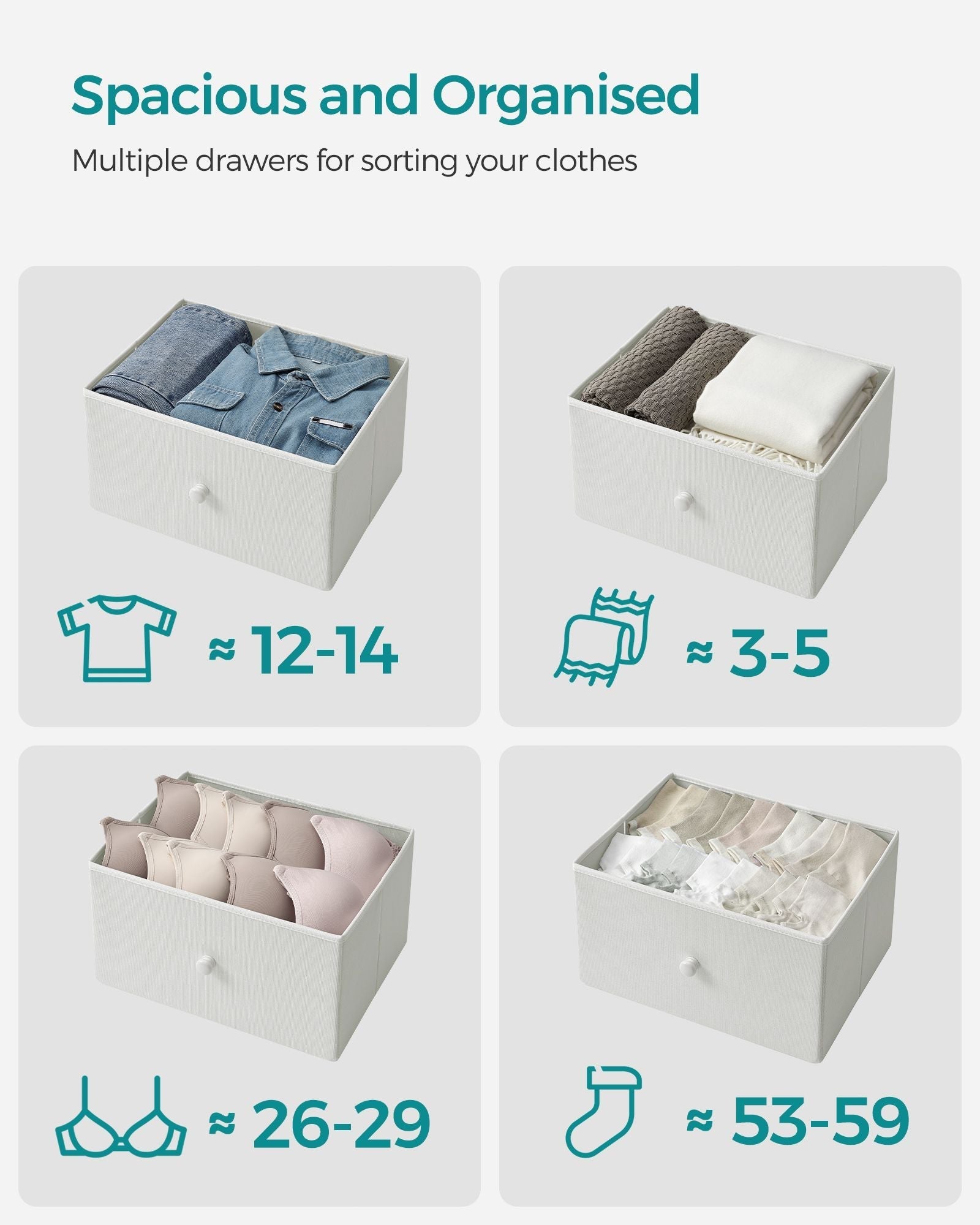 Chest of Drawers - Fabric - Rustic Brown and Black - 6 Drawer Storage Organizer