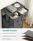 Fabric Storage Unit - Fabric - Grey and Black - 5 Drawers