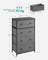 Fabric Storage Unit - Fabric - Grey and Black - 5 Drawers