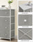 Fabric Chest of Drawers - Fabric - Rustic Brown and Black - 5 Drawers with Adjustable Feet