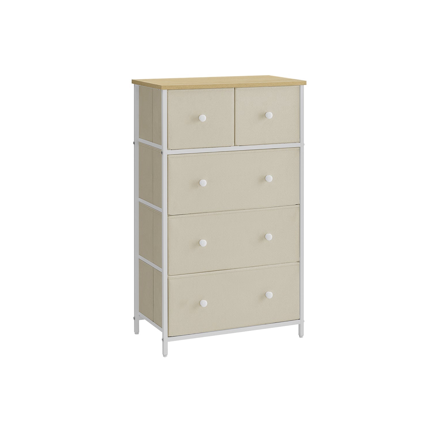 Fabric Storage Organiser Unit - Fabric - Rustic Brown and Black