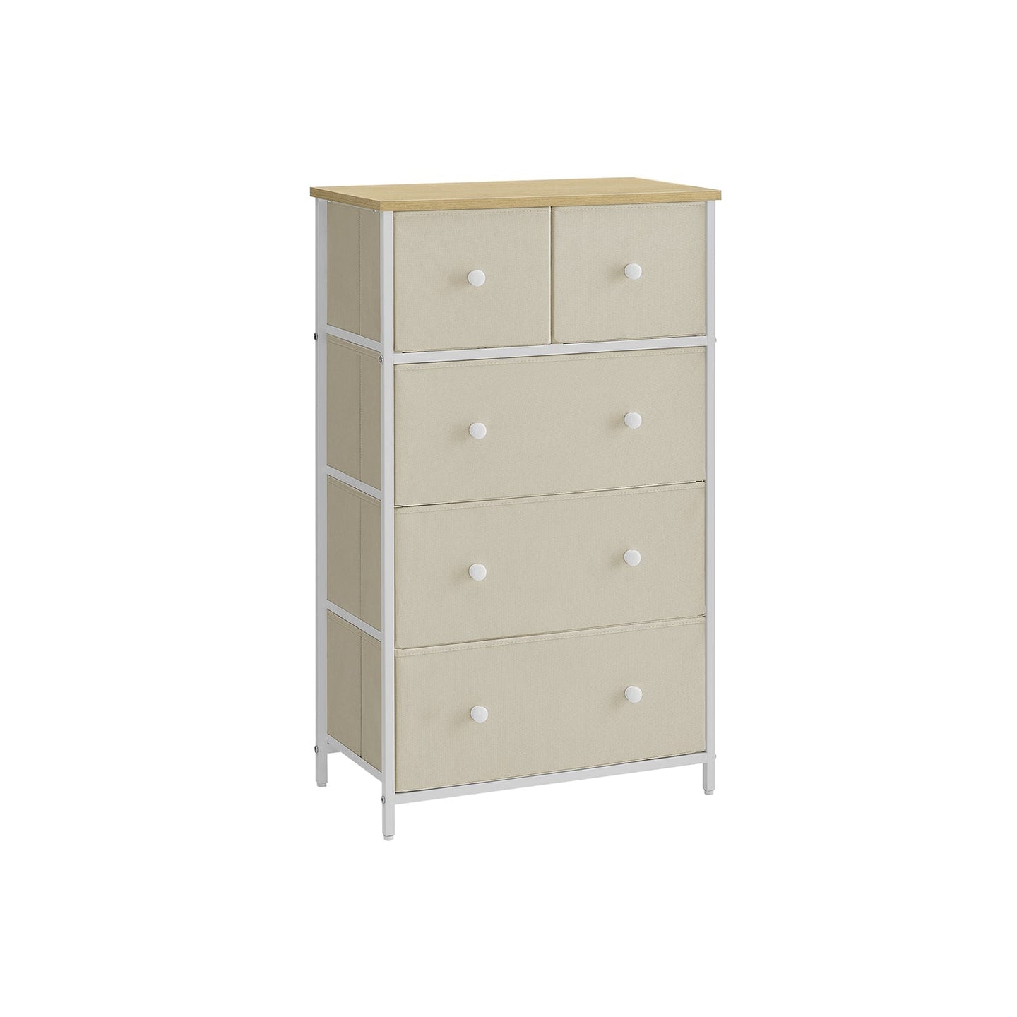 Fabric Storage Organiser Unit - Fabric - Rustic Brown and Black