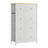 Fabric Chest of Drawers - Fabric - White and Oak - 5-Drawer Storage Organiser for Living Room
