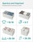 Fabric Chest of Drawers - Fabric - White and Oak - 5-Drawer Storage Organiser for Living Room