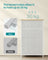 Fabric Chest of Drawers - Fabric - White and Oak - 5-Drawer Storage Organiser for Living Room