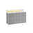 Storage Unit - Fabric - Dove Grey - 9 Drawers with LED Lights and Charging Station