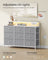 Storage Unit - Fabric - Dove Grey - 9 Drawers with LED Lights and Charging Station