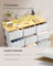Storage Unit - Fabric - Dove Grey - 9 Drawers with LED Lights and Charging Station