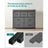 Chest of Drawers - Fabric - Grey and Black - 7 Drawers with Rustic Wood Grain Finish