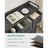 Chest of Drawers - Fabric - Grey and Black - 7 Drawers with Rustic Wood Grain Finish
