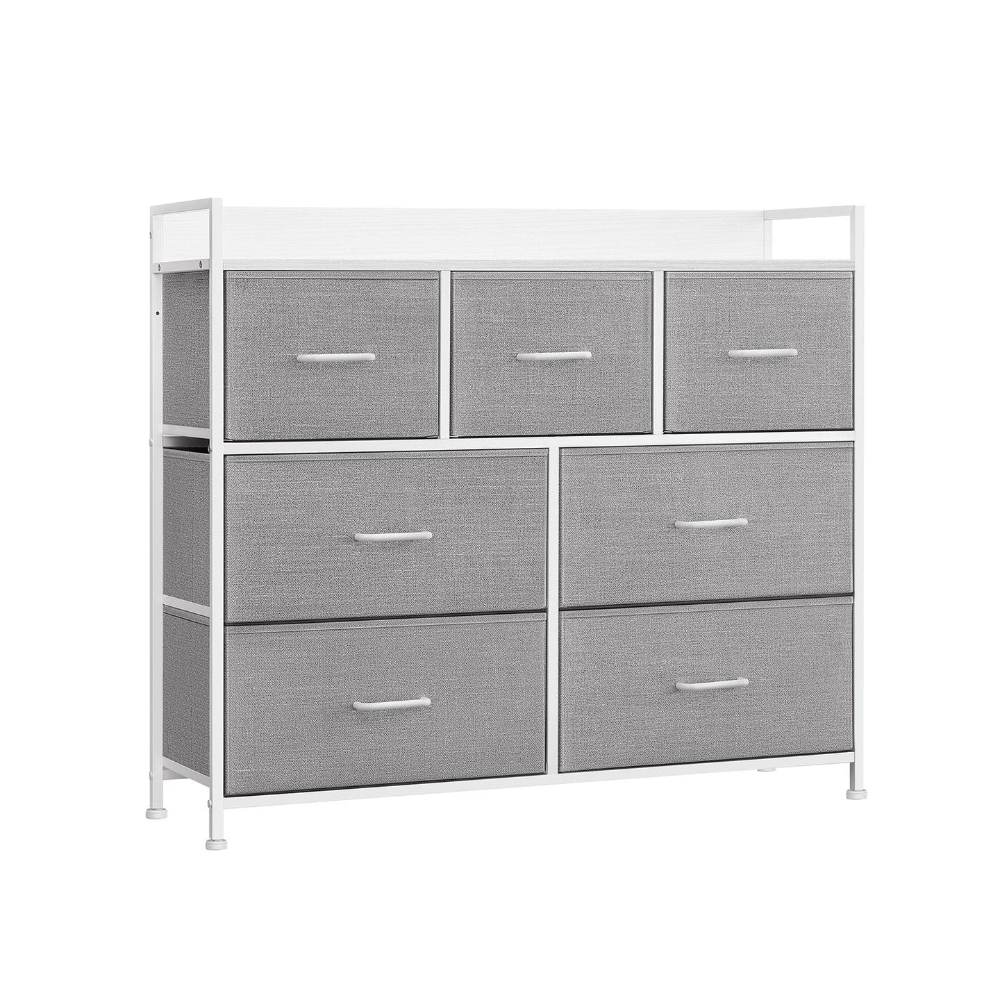 Chest of Drawers - Fabric - Dove Grey - Easy to Assemble and Move