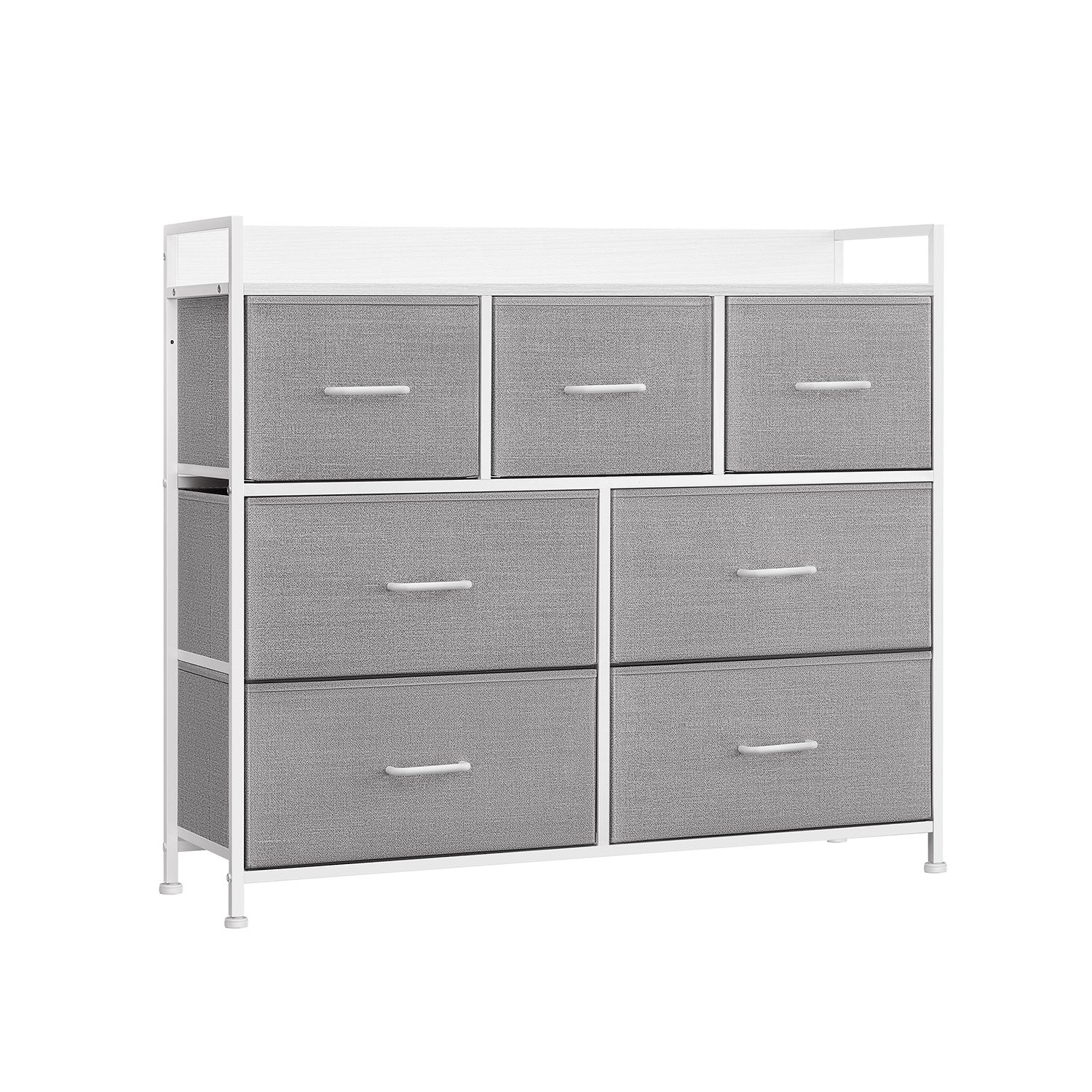 Chest of Drawers - Fabric - Dove Grey - Easy to Assemble and Move
