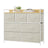Dresser Cabinet - 7 Fabric Drawers - Metal Frame - Dove Grey