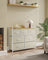 Chest of Drawers - 7 Drawer Storage Unit - Fabric - Cream White