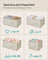 Chest of Drawers - 7 Drawer Storage Unit - Fabric - Cream White