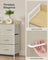 Chest of Drawers - 7 Drawer Storage Unit - Fabric - Cream White