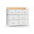 Chest of Drawers - Fabric - Grey and Black - 7 Drawers with Rustic Wood Grain Finish