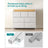 Chest of Drawers - Fabric - Grey and Black - 7 Drawers with Rustic Wood Grain Finish