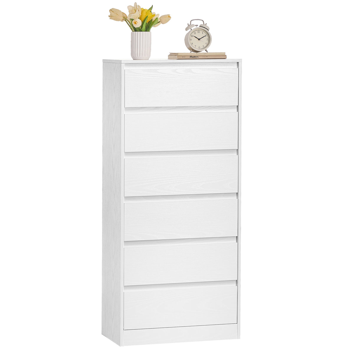 Chest of Drawers - Steel with Anti-Tip Kit - Snow White - 40 x 60 x 97.4 cm