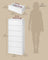 Chest of Drawers - Steel with Anti-Tip Kit - Snow White - 40 x 60 x 97.4 cm