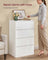 Chest of Drawers - Engineered Wood - Snow White - Sturdy Design for Everyday Use