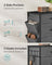 6-Drawer Dresser - Fabric - Charcoal Grey - Organizer with Side Pockets and Drawer Dividers