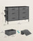 6-Drawer Dresser - Fabric - Charcoal Grey - Organizer with Side Pockets and Drawer Dividers