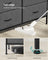6-Drawer Dresser - Fabric - Charcoal Grey - Organizer with Side Pockets and Drawer Dividers