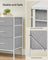 6-Drawer Dresser - Fabric - Cloud White - Includes Side Pockets and Drawer Dividers