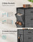 8-Drawer Fabric Dresser - Charcoal Grey - Storage Organizer with Side Pockets and Drawer Dividers