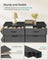 8-Drawer Fabric Dresser - Charcoal Grey - Storage Organizer with Side Pockets and Drawer Dividers