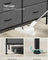 8-Drawer Fabric Dresser - Charcoal Grey - Storage Organizer with Side Pockets and Drawer Dividers