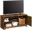 TV Cabinet - Wood - Rustic Brown - Barn Door