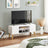 TV Stand - Wood - White and Natural