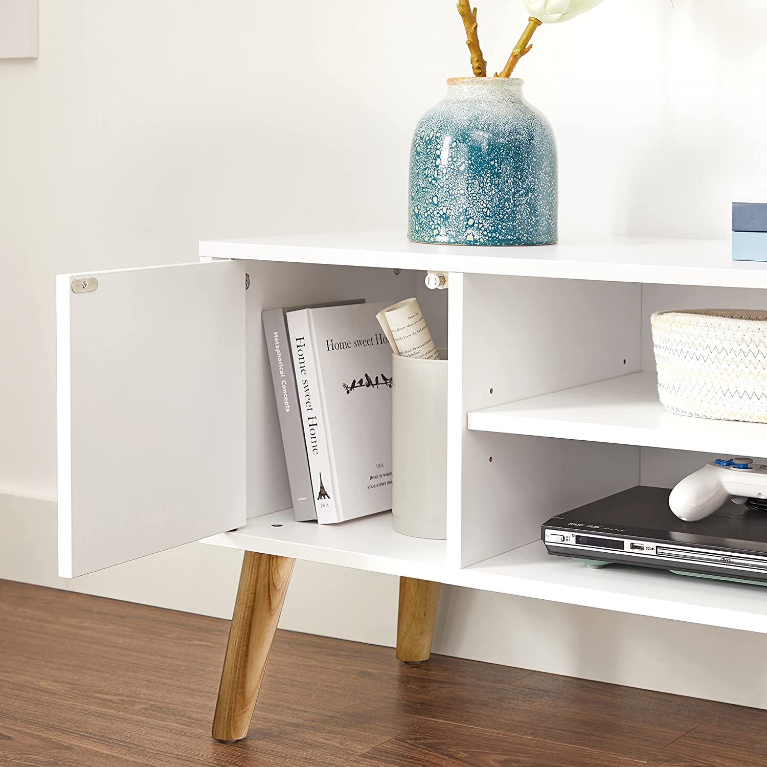 TV Stand - Wood - White and Natural