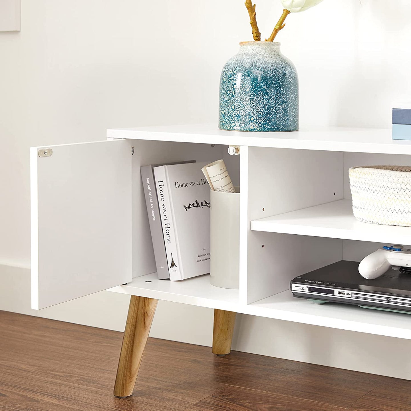 TV Stand - Wood - White and Natural
