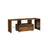 TV Stand - Wood - Rustic Brown - Features Drawer and Glass Storage Shelves for TVs up to 55 Inches