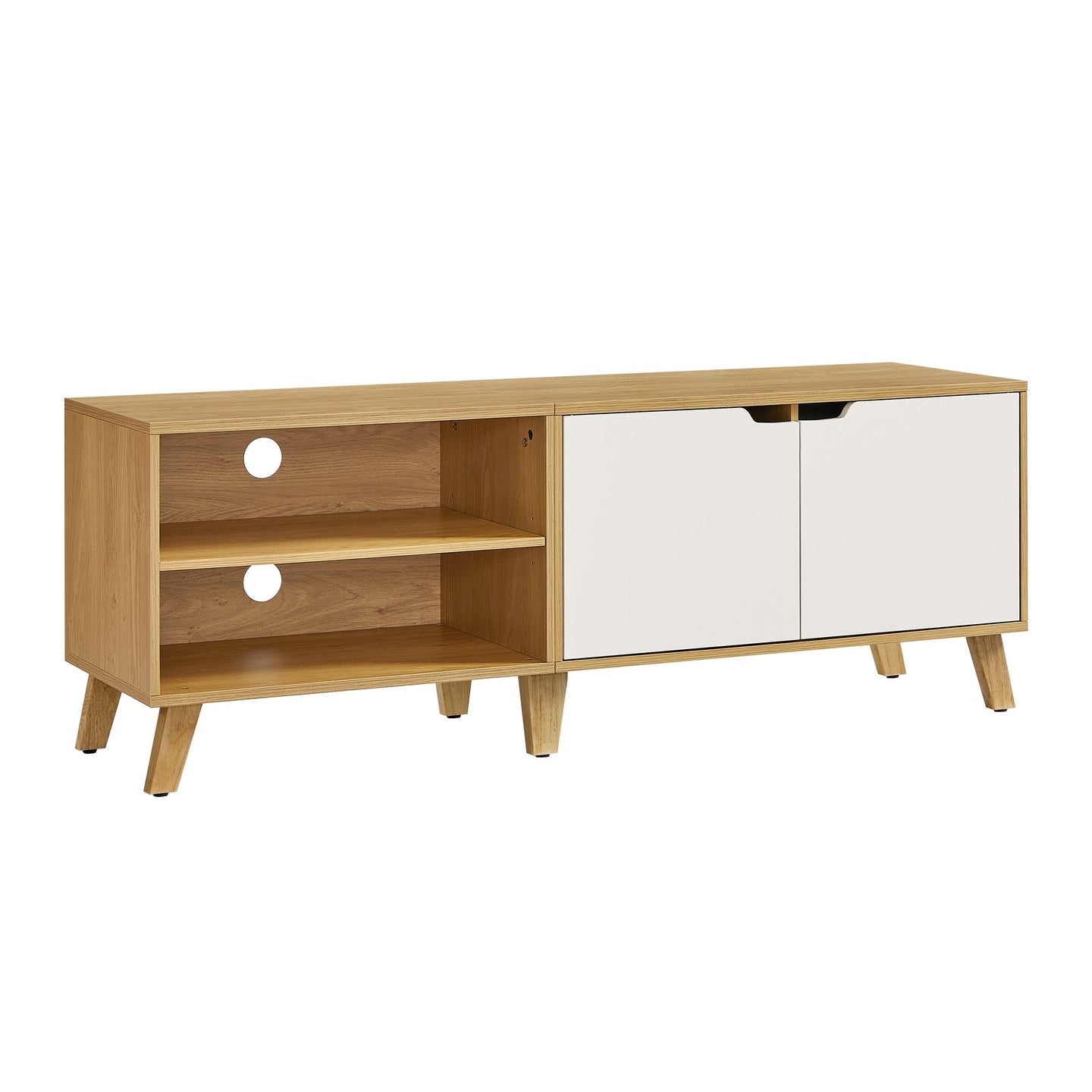 TV Cabinet - Wood - Straw Yellow - Adjustable Shelves