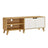 TV Cabinet - Wood - Straw Yellow - Adjustable Shelves