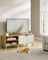 TV Cabinet - Wood - Straw Yellow - Adjustable Shelves