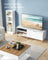 TV Stand - Wood - Rustic Brown - Adjustable Shelves