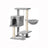 Cat Tree - Plywood - Light Grey - Features Scratching Post and Hammock