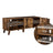 TV Cabinet - Engineered Wood - Rustic Brown - Suitable for TVs up to 60 Inches with Adjustable Shelves