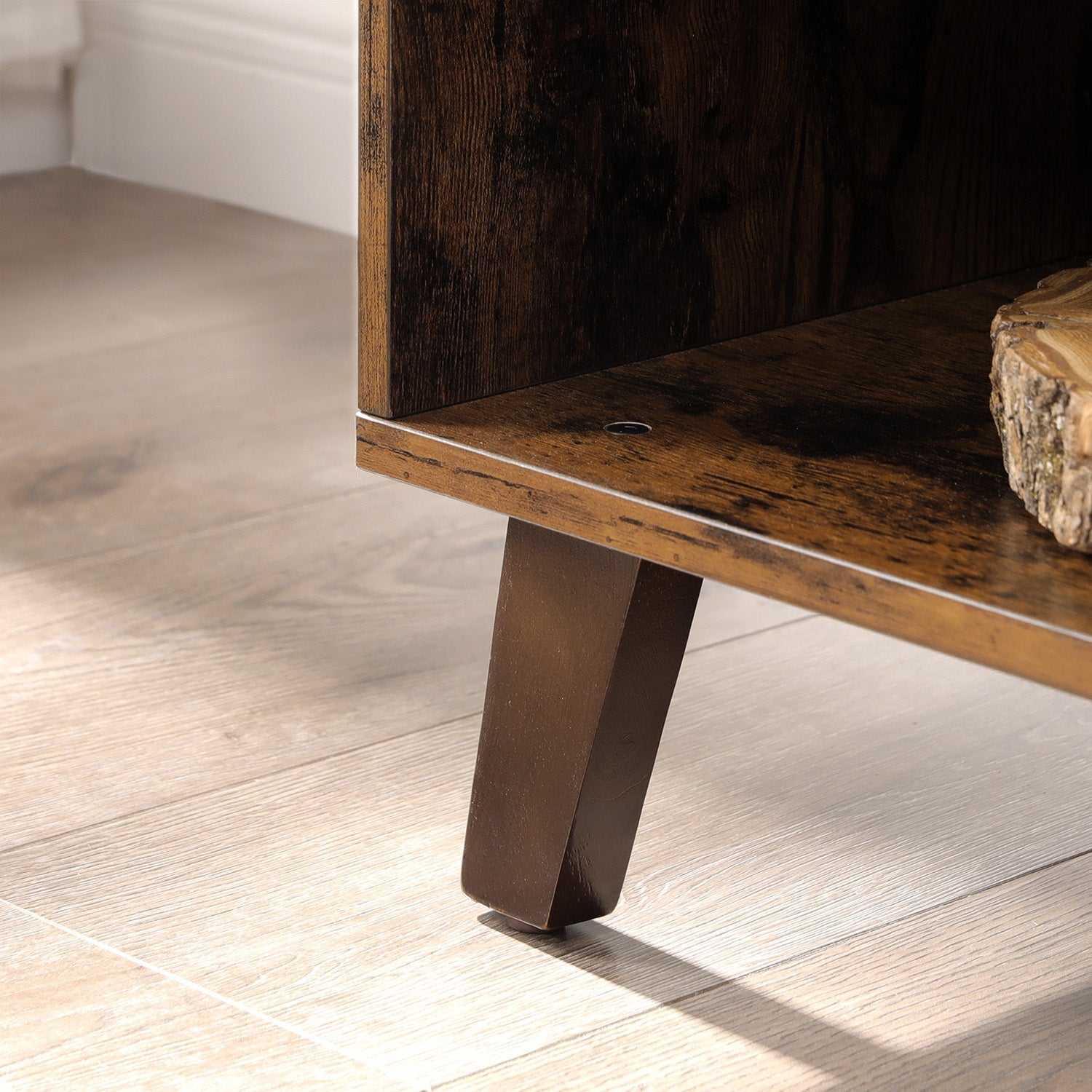 TV Cabinet - Engineered Wood - Rustic Brown - Suitable for TVs up to 60 Inches with Adjustable Shelves